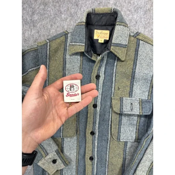 Fox Knapp CPO Shirt Wool Shirt Jacket Men's Small Wool USA Military Navy Green - Picture 16 of 16